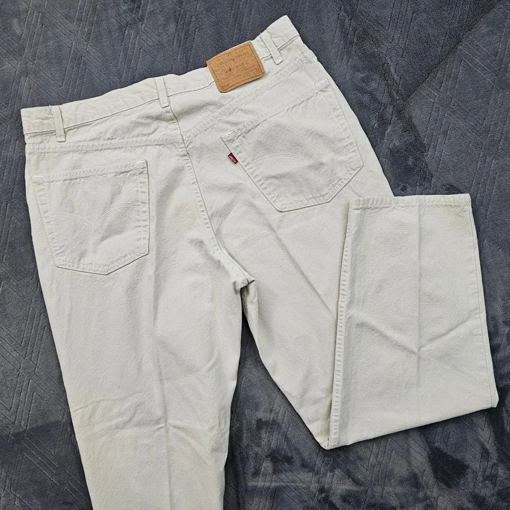 Levi's‎ 550 Jeans Mens 36x30 Off White Relaxed Fit Tapered 90s Vintage USA